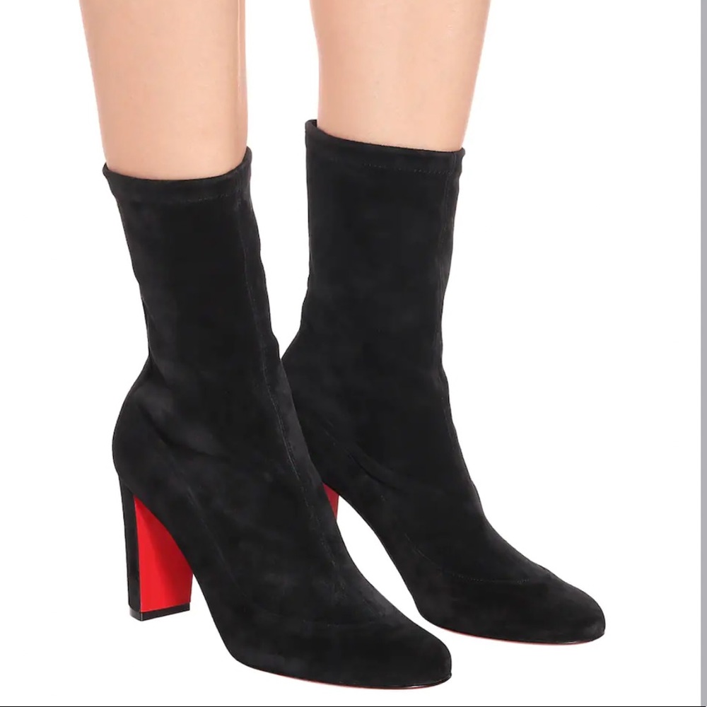 Christian louboutin green gena 85 bootie